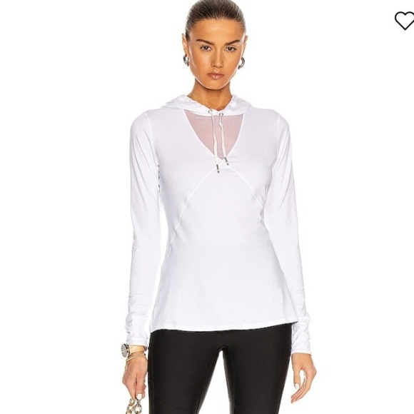 ALALA Flyweight Hoodie Tee Long Sleeve NWT White - Picture 4 of 16